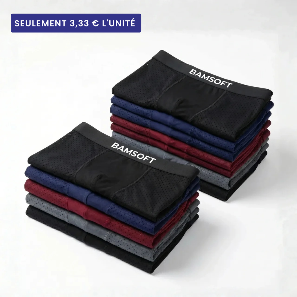 BamSoft | Boxers en bambou respirants (5+7 GRATUITS)