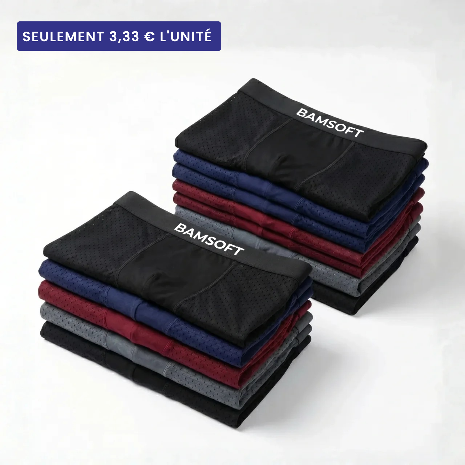 BamSoft | Boxers en bambou respirants (5+7 GRATUITS)