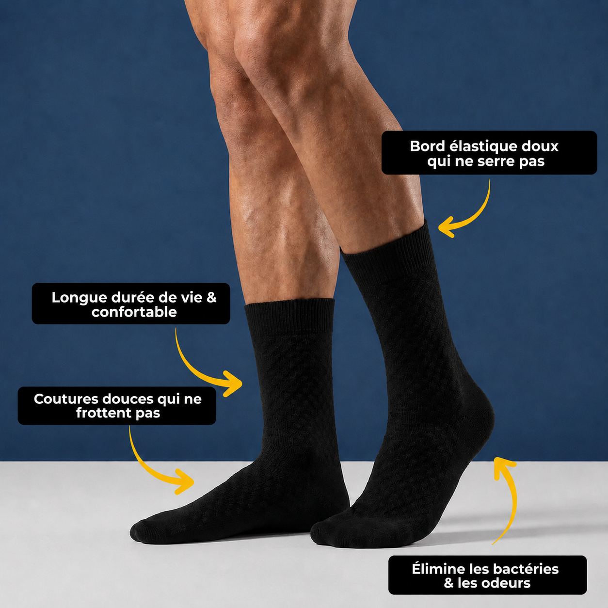 BamSocks | Chaussettes antibactériennes en bambou (pointures 42 à 48)